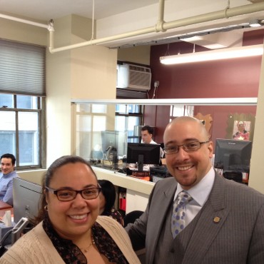 Doris Fernandez and Senator Gustavo Rivera