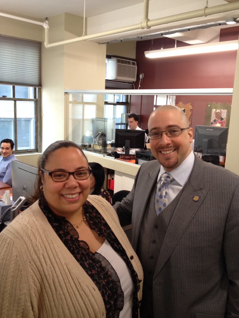 Doris Fernandez and Senator Gustavo Rivera