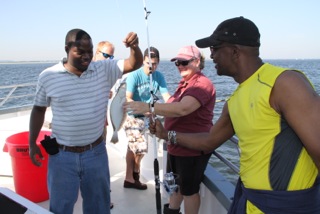 Randy Richardson and his catch of the day
